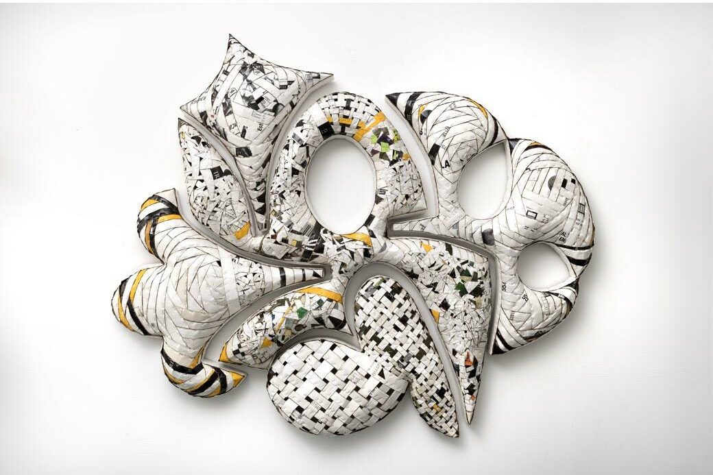 ann-weber_Come_Together_2022_Found_Cardboard,_staples_polyurethane_66_x_70_x_7in