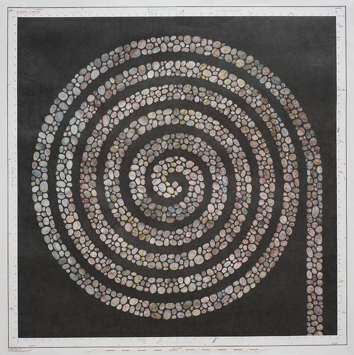 Large Spiral_2016_graphite & pencil on topographic map_35x35_web